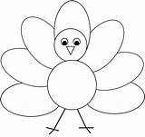Turkey Thanksgiving Template Clip Clipart Drawing Coloring Simple Easy Kids Cute Feather Hand Pages Feathers Craft Teaching Draw English Cliparts sketch template
