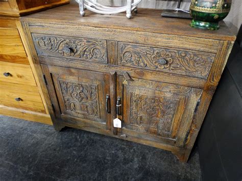 carved wood cabinet  sale rare finds warehouse