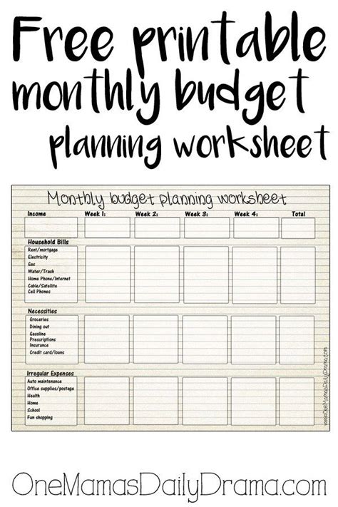 printable monthly budget worksheet monthly budget perfect place