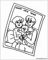 Celebrating Portrait Family Online Year Pages Coloring Color sketch template