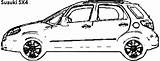Sx4 Suzuki Tiida Nissan Vs Compare Dimensions sketch template