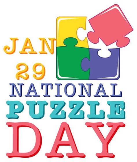 vector national puzzle day banner design