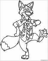 Zootopia Coloring Pages Nick Wilde Sheet Cartoon Color Kids Wecoloringpage Fox Colouring Printable Coloringpagesonly sketch template