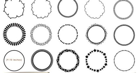 simple circle frames   clip art  fishscraps  digi