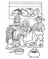 Feast Pilgrims Plantation sketch template