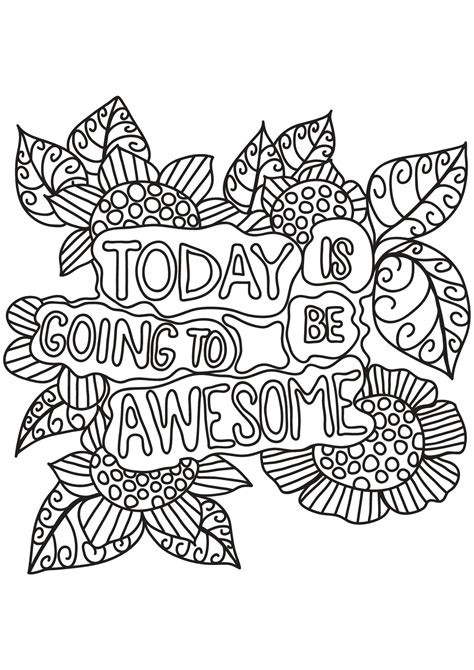book quote  positive inspiring quotes adult coloring pages