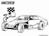 Nascar Coloring Pages Modified Printable Adults Kids sketch template