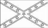Confederate Rebel Flags sketch template