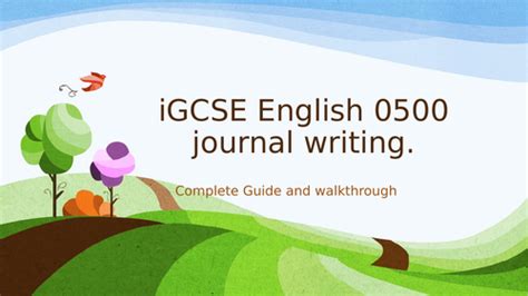 igcse english  journal writing teaching resources