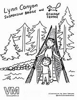 Vancouver Colouring North Suspension Bridge Pages Canyon Lynn Playland Ecology Centre sketch template
