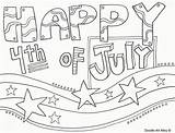 Coloring 4th July Pages Printable Kids Happy Independence sketch template