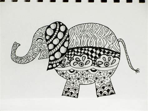zentangle elephant zentangle elephant elephant artwork