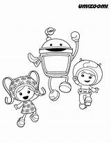 Team Umizoomi Coloring Jump Together sketch template