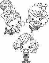 Mermaid Coloring Cute Pages Baby Printable Kids Choose Board sketch template