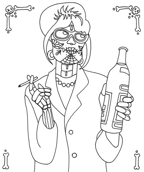 day   dead coloring pages   adults tx