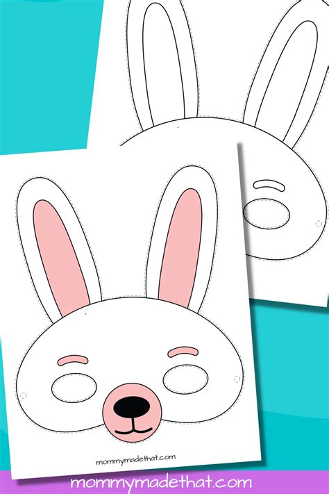 cute bunny rabbit mask templates  printables