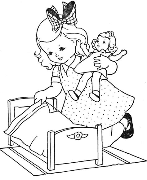 printable doll coloring pages