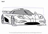 Koenigsegg Dibujo Drawingtutorials101 Autos Kolorowanki Malvorlagen Desenhos sketch template