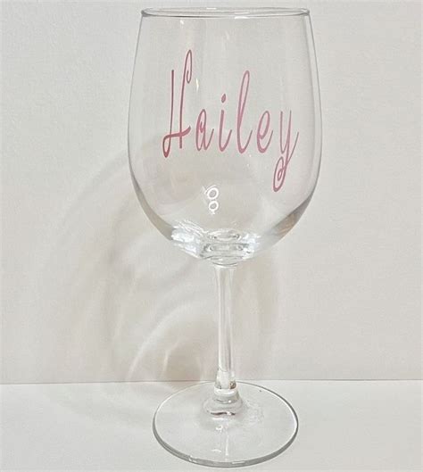 Name Wine Glass Custom Script Wine Glass Etsy In 2020 Custom Wine