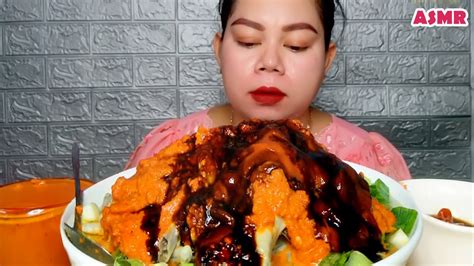 Bakso Urat Ceker Ayam Pake Soun Sambal Mercon 1 Mangkok Mukbang Youtube