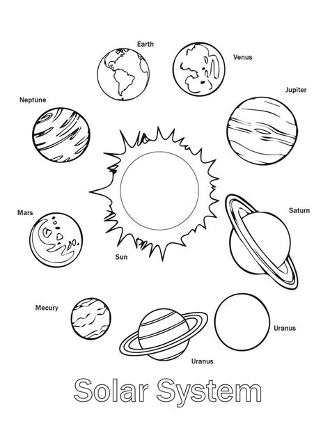 solar system coloring pages printable