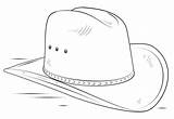 Cowboy Hat Drawing Coloring Draw Line Pages Fedora Hats Printable Sketch Silhouette Cowgirl Supercoloring Drawings Western Kids Categories sketch template