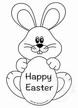 Easter Bunny Templates Happy Outline Printables Coloring Egg Drawing Template Pages Printable Rabbit Eastertemplate Crafts Ostern Osterhase Kids Cards Colouring sketch template