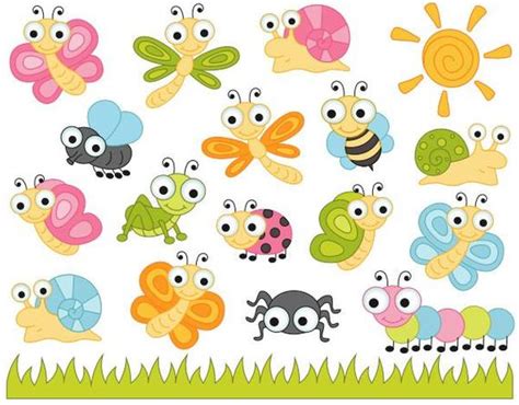 Cute Bugs Clip Art Insects Clipart Ladybug Snail