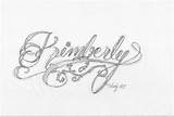 Kimberly Name Drawing Tattoo Card Designs Choose Board Chicano Drawings sketch template