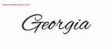 Georgia Cursive Name Georgie Tattoo Designs Names Lettering Freenamedesigns sketch template