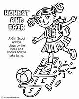 Coloring Scout Girl Honest Fair Daisy Pages Scouts Honesty Petal Law Petals Book Lupe Color Makingfriends Activities Girls Printable Drawing sketch template