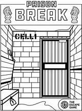 Coloring Escape Game Teg Book Prison Break sketch template