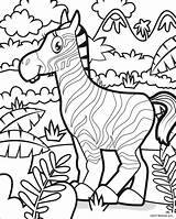 Colouring Dschungeltiere Ausmalbilder Zebra Kids Scentos Dschungel Printable Malvorlagen Tiere Elefant Giraffe sketch template