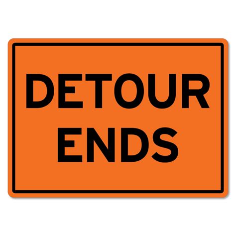 detour ends sign  signmaker