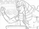 Pharaoh Moses sketch template
