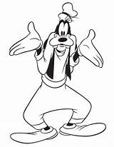 Goofy Coloringhome Mickey sketch template