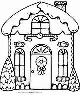 Coloring Christmas Pages Kids Gingerbread House Color Printable Print Holiday Sheets Printables Colouring Seasonal Clip Children Clipart Houses Season Thousands sketch template