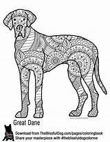 Coloring Dane Great Pages Book Dog Color Template Printable Bold Dogs Choose Board sketch template