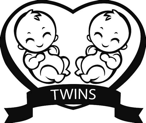 concept twin baby cartoon pictures