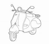 Vespa Coloring Pages Blake Scooter Charlie Quentin sketch template