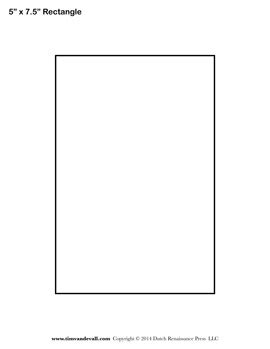 rectangle templates blank shape templates  printable