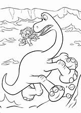 Coloring Dinosaur Good Arlo Pages Spot River Saves Kids Book Print Fall Into Visit Info sketch template