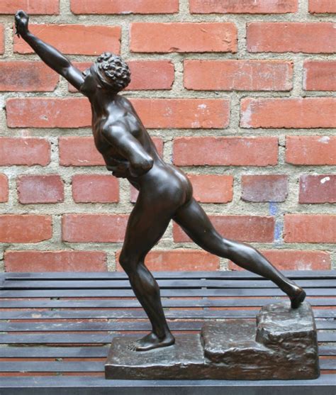Bronze Statue Of A Male Nude At 1stdibs