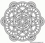 Coloring Pages Abstract Adult Mandala Popular Colouring Printable sketch template