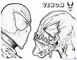 Venom Uncolored Getdrawings Bettercoloring Carnage sketch template