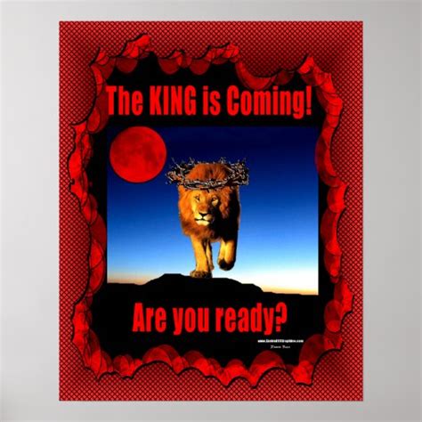 king  coming poster zazzlecomau