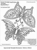 Pergamano Parchment Quilling Easyemboss Papillon Emboss Embroidery sketch template