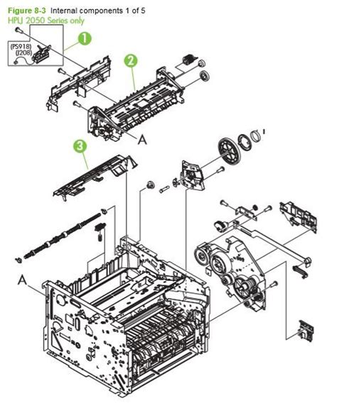 part diagrams hp p p p p fuser laser printer