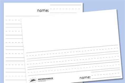 kindergarten lined paper   printable paper templates