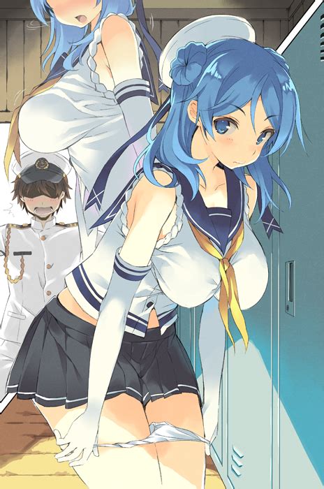 Admiral And Urakaze Kantai Collection Drawn By Shimeji 4 Me Ji